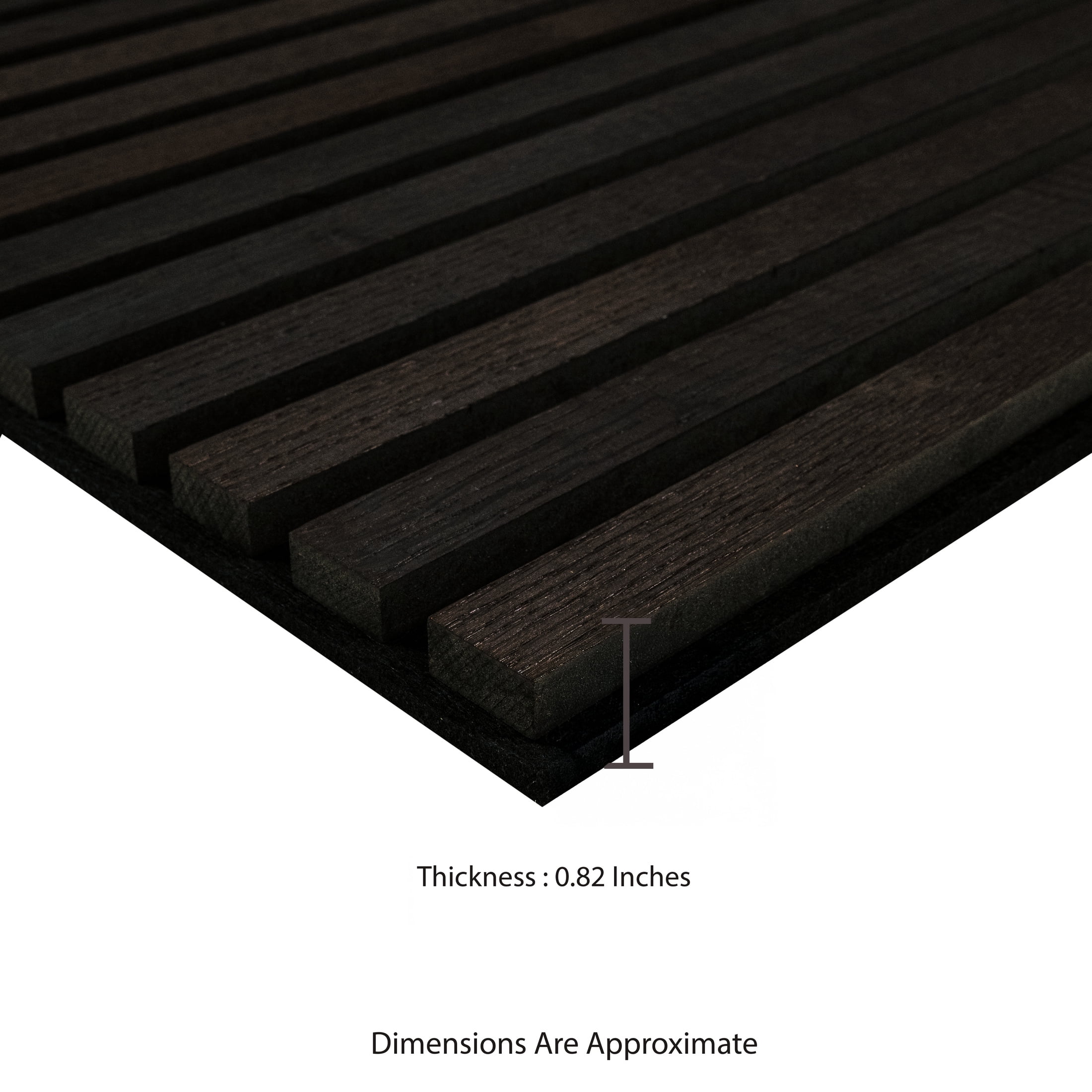 MSI 24 in. x 24 in. Harmony Espresso Wood Veneer Sound Absorbing Acoustic Wood Slat Wall Panel (2 Pack / 8 sq. ft.)
