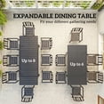 thumbnail image 4 of Outsunny Outdoor Dining Table for 6-8, 59"-89" Patio Table, Dark Grey, 4 of 10
