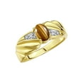 thumbnail image 4 of RYLOS Bagues pour Femmes Bague Aile d'Ange en Or Jaune 14K Pierre de Naissance Pierre Précieuse 7X5MM et Diamants Bijoux Oeil de Tigre pour Femmes Bagues en Or pour Femmes Taille 7, 4 of 6