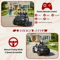 thumbnail image 5 of 24V Kids Ride on Police Car, Licensed RAM 1500 2 Seater Ride on Car with Remote Control, Bluetooth, LED Lights, Trunk Storage, 4 Wheel Suspension, Ride on Toys for Big Kids Boys Girls Ages 3-8, Black, 5 of 11