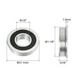 thumbnail image 2 of FR8-2RS Flanged Ball Bearing 1/2x1-1/8x5/16 inch Double Sealed Chrome Steel Flange Bearings, 10 Packs, 2 of 5