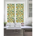 thumbnail image 2 of Window Privacy Film Summer Orange Stained Glass Window Film Decorative Sun Block Window Cover Pastoral Fruit Botanical Flowers Window Clings Static Adhesive Sticker for Bathroom 17.7"x39.3", 2 of 7