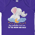 thumbnail image 4 of Inktastic My Godfather Loves Me to the Moon and Back Elephant Family Boys or Girls Baby Bodysuit, 4 of 5