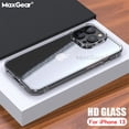thumbnail image 2 of Funda transparente de vidrio templado HD para iPhone 14 13 12 11 Pro Max XR X XS 7 8 Plus Mini funda trasera dura de marco suave transparente de lujo Tan Jianjun unisex, 2 of 2