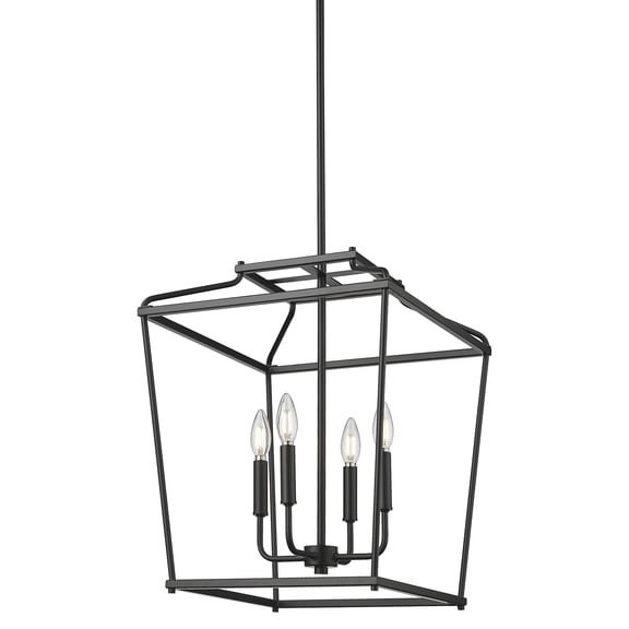 Millennium Lighting 19004-MB Nellita 4 Light 16" Wide Pendant - Black
