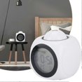 thumbnail image 3 of LCD Projection LED Display Time Digital Alarm Clock Talking Voice Prompt Snooze (White), 3 of 5