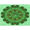 thumbnail image 1 of Ahgly Company Machine Washable Indoor Rectangle Transitional Green Area Rugs, 5' x 8', 1 of 7