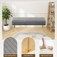 thumbnail image 6 of SSyao 44 Inch Bedroom Ottoman Bench, Upholstered End of Bed Bench with Gold Legs for Living Room Bedroom Dinning Room Entryway-Velvet-grey, 6 of 9