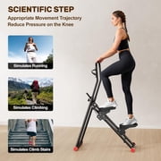 Stair Stepper for Home Gym Exercise,Vertical Climber for Full-Body Workout,Compact Folding Cardio Exercise Climber with Extended Step Range,Step Machine Type with 330lb Capacity