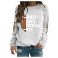 thumbnail image 4 of Wangmeiwg Football Shirts For Women Football Mom Shirt Football Custom Name Football Shirts Game Day Shirt Comfy Striped Print Long Sleeve Sweatshirt, 4 of 4