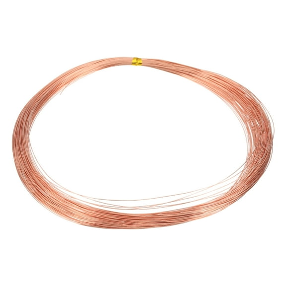 Uxcell 99.9% Solid Bare Pure Copper Wire Soft 1 Pack 118Ft (36m) 32 Gauge (0.2mm)