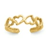 Primal Gold 14 Karat Yellow Gold Heart Toe Ring