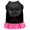 Black W/Bright Pink, variant on Pet Dog Cat Dress Rhinestone, "Angel Heart"