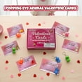 thumbnail image 4 of 4E's Novelty 24 Pack Valentines Cards with Popping Eye Animals,  Pop Out Eyes Squeeze Toy Keychain with Cards, 4 of 8