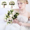 thumbnail image 1 of Ramo de mano con rosas y champán con diseño de cascada • Ramo de boda artificial para novia y dama de honor • Atrezzo fotográfico y decoración del hogar, 1 of 8