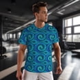 thumbnail image 3 of Wukai Snake Print Men's Short-Sleeved Mesh T-Shirt,Quick-Dry Short Sleeve Workout T-Shirt-Large, 3 of 8
