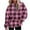Pink, variant on Jinhomg Women's Plus Size Hoodies Trendy Oversized Plaid Print Sweatshirt Loose Comfy Long Sleeve Drawstring Hoodie with Kangaroo Pocket Red XXL