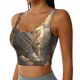 thumbnail image 2 of Fotbe Golden White Tiger Sujetador Deportivo Largo sin Aros para Mujer con Almohadillas y Soporte Medio, Transpirable y Absorbente, Camiseta Tipo Chaleco o Tank Top-Small, 2 of 8