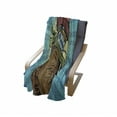 thumbnail image 4 of Blue Soft Flannel Fleece Throw Blanket, Steampunk and Western Style Robot Cowboy Makes OK Gesture Illustration, Cozy Plush for Indoor and Outdoor Use, 60" x 80", Petrol Blue and Brown, by Ambesonne, 4 of 6