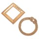 thumbnail image 1 of Resin Picture Frames 2Pcs Golden for Easy Photo Display and Unique Metal Texture for Decoration, 1 of 3