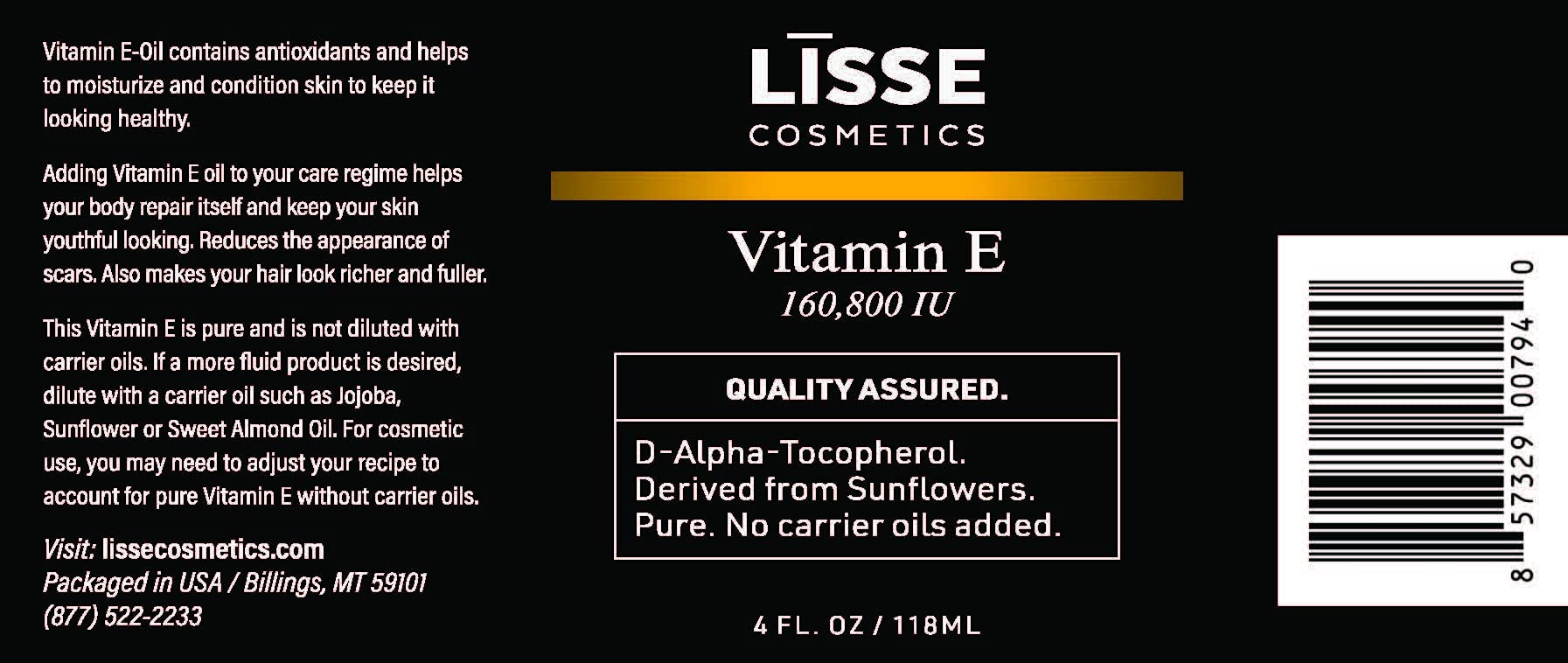 Reines Vitamin E-Öl – 160.800 I.E., D-Alpha-Tocopherol, Ohne Zusätze, Für Haut & DIY
