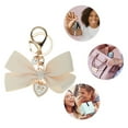 thumbnail image 3 of Unique Bargains 1 Pc Handbag Charms Keychains Fabric Bow Bag Accessories White, 3 of 5