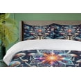 thumbnail image 3 of Ambesonne Mushroom Duvet Cover Set, Astral World Psychedelic, King, Dark Blue Multicolor, 3 of 5