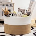 thumbnail image 4 of ZFITEI Extra Large Blanket Basket (21.6"x13.7") Woven Rope Baskets Laundry Basket Blanket for Living Room, Laundry, Nursery, Baby Toy, Beige, 4 of 6