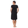 thumbnail image 3 of Aria Women’s Short Sleeve Split Neck Sweater Knit Nightgown, Sizes XS-5X, 3 of 5