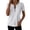 White, variant on QIUOMBBP Womens Soft T Shirts Short Sleeve Zipper Neck Solid Top Plus Size Casual Comfy Summer Daily Shirt White M