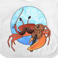thumbnail image 4 of Inktastic Fun Fiddler Crab with Violin and Mustache Boys or Girls Baby Bib, 4 of 4