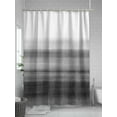thumbnail image 5 of Fsddascl Black White Ombre Shower Curtain Set - Long 72" x 84" Bathtub Curtain with 12 Hooks, Vintage Minimalism Abstract Stripes Waterproof Fabric Stall Shower Curtains for Bathroom/Bathtub, 5 of 6