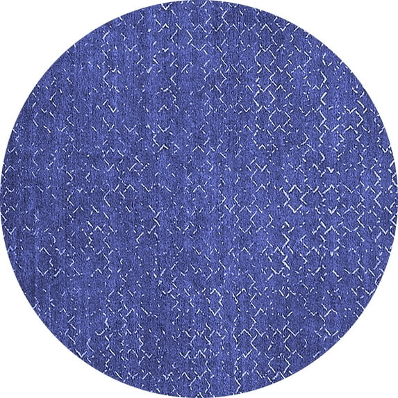 Ahgly Company Indoor Round Oriental Blue Industrial Area Rugs, 6' Round