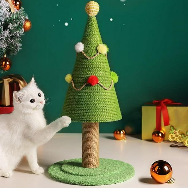 Cat Post Xmas Tree with Balls Furniture Protector Decor Indoor Outdoor Ornament Small Walmart
