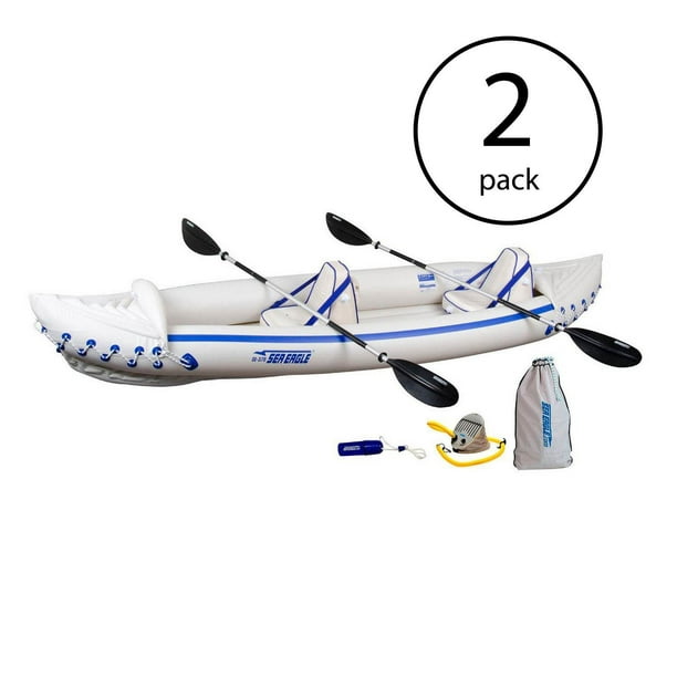 Sea Eagle 370 Pro 3 Person Inflatable Kayak Fishing Boat Canoe