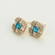 thumbnail image 3 of Finos Aretes Con Aquamarina Y Swarovski Oro 18k Laminado dorado Unitalla, 3 of 3