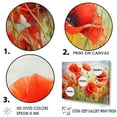 thumbnail image 3 of Designart "Pulsating Radiance Of Red Poppies" Poppies Canvas Wall Art, 3 of 7
