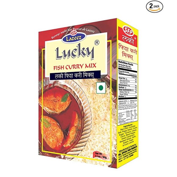 Lucky Masala Mélange d'Épices pour Cari de Poisson (Lot de 5)