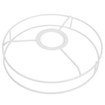 QIFULL White Metal Lampshade Frame for Pendant Lights DIY Ring Lamp Shade Holder