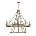 thumbnail image 2 of Warm Brass 15 Light Chandelier from the Seville Collection, 2 of 5