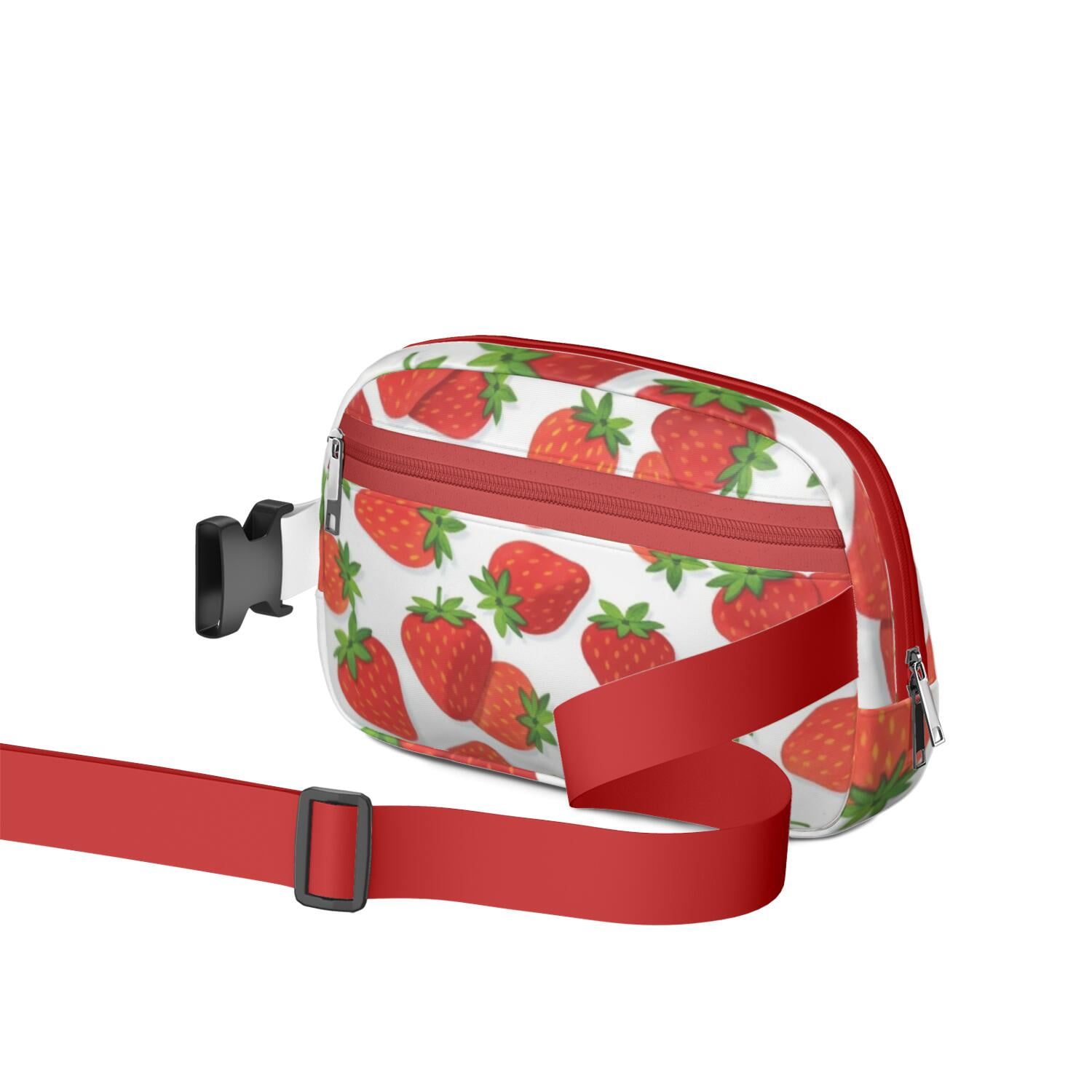 Waist Bag for Sports Enthusiasts Commuters Fashionable Waterproof Fanny Pack with Adjustable Strap for Outdoors Workout Traveling Strawberry Sporty Waist Pack