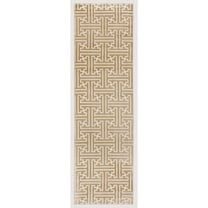 Avalon Home Brecken Geometric Texture Transitional Runner Rug, Beige