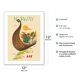 thumbnail image 2 of Norway - Fly There Via SAS Scandinavian Airlines System - Vintage Airline Travel Poster by Knut Yran c.1957 - Bamboo Fine Art 290gsm Paper (Unframed) 12x16in, 2 of 4