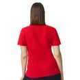 thumbnail image 4 of Gildan Softstyle Women's Pique Polo, 100 Cotton Comfortable Short Sleeve Shirt, Cherry Red, Sizes S-2XL, 4 of 5