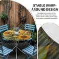 thumbnail image 2 of Sunflower Round Tablecloth for 36-44 Inch Tables, Fitted Table Cover with Elastic Edge, Botanical Summer Floral Watercolor Waterproof Outdoor Table Cloth Protector for Patio Garden Dinner Picnic, 2 of 9