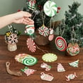 thumbnail image 3 of 28Pcs Mini Christmas Candy Cane Decorations Christmas Wooden Pendant Decorations Lollipop Christmas Tree Hanging Ornaments Paper Flag Banners, 3 of 6