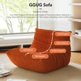 thumbnail image 3 of GGUG Memory Foam Lazy Sofa, Comfortable Back Support Floor Sofa, Comfy for Reading Game Meditating, Suede Red, 3 of 9