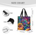 thumbnail image 3 of Fuzoiu Psychedelic Sunflowers Print Durable Tote Bag,Shoulder Bag with Zipper Closure,Casual Tote's Handbag,for Daily Use, Shopping, School, Work, 3 of 7