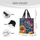 thumbnail image 3 of Balery Psychedelic Sunflowers Bolsa de Mano para Mujeres con Cremallera, Bolsa de Gimnasio con Compartimentos, Bolsa para Laptop, Bolsa para Trabajo, 3 of 7