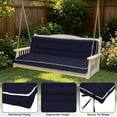 thumbnail image 5 of 63"x40" Outdoor Swing Cushion with Backrest, Memory Foam, Tie Straps, Oxford Fabric Replacement for Porch Bench 2/3 Seater, 5 of 7